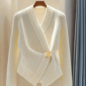 Asymmetrical V-Neck Cardigan