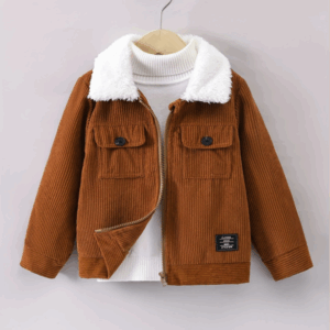 Zip-Up Jacket with Faux Fur Lining