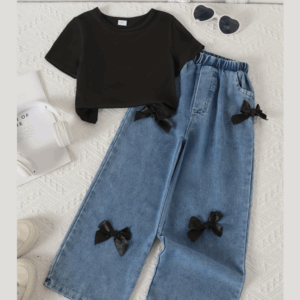 Pink Bow-Tie Denim